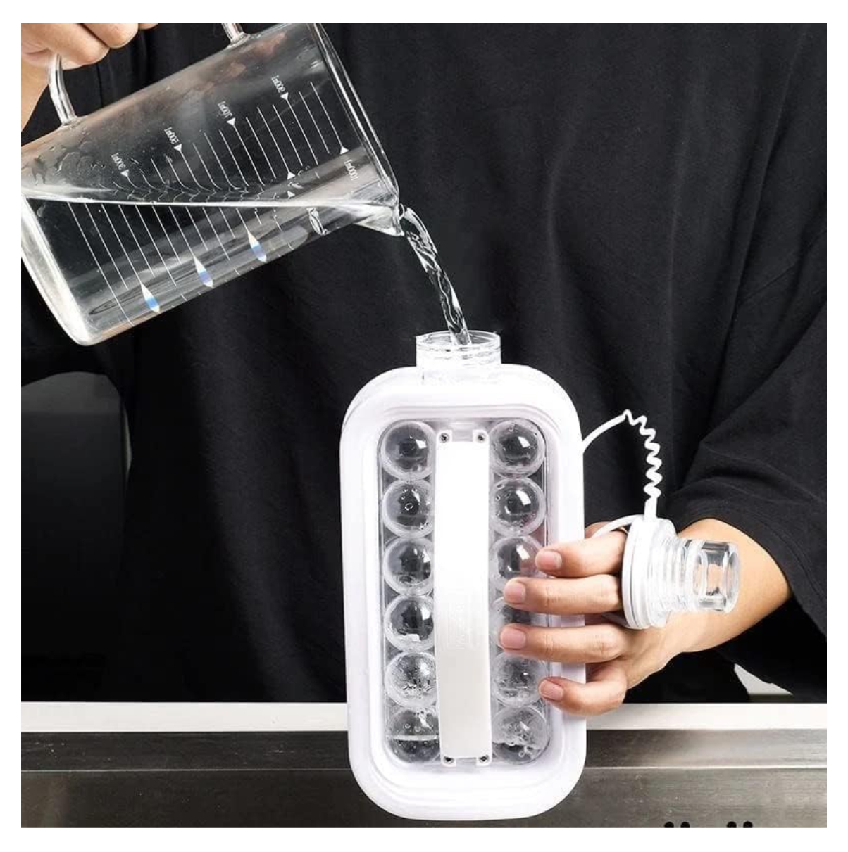 Miniatura 3 de Botella Hielera Molde hielos circulares